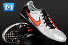 Nike T90 Laser Elite Football Boots - Platinum/Orange Blaze/Black