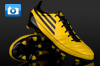 adidas F50 adiZero Leather Football Boots - Sun/Black/Gold