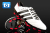 adidas adiPure III Football Boots - White/Black/Poppy Red