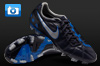 Nike T90 Laser III K Leather Football Boots C Dark Obsidian/Metallic Silver