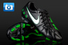 Nike T90 Laser III Football Boots - Black/White/Electric Green