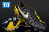 Nike T90 K-Laser III Football Boots - Black/Silver/Vibrant Yellow