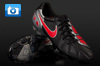 Nike T90 K-Laser III Football Boots - Black/Challenge Red/Metallic Silver