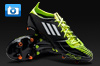 adidas F50 adizero Leather Football Boots - Black/White/Electricity