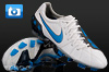 Nike T90 K-Laser III Football Boots - White/Photo Blue/Dark Charcoal