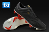 Pele Sports Trinity 3E K-Leather Football Boots - Black/Red/Gold