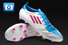 adidas F50 adizero Leather Football Boots - White/Pink/Cyan