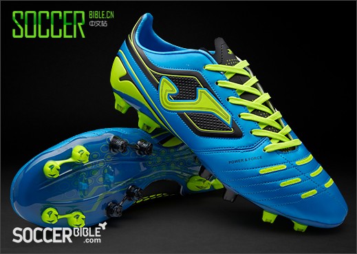 Joma Power Football Boots - Navy/Lime 