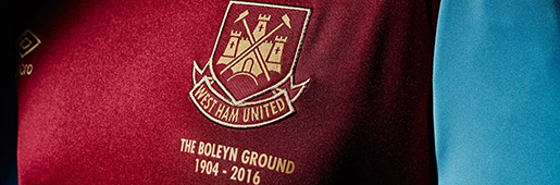 West Ham 15/16 Home Kit by Umbro : Football Apparel : Soccer Bible