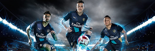 Arsenal 15/16 Third Kit by PUMA : Football Apparel : Soccer Bible