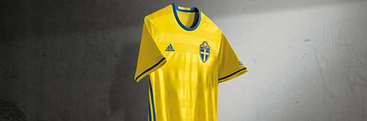 Sweden 2016 Home by adidas : Football Apparel : Soccer Bible