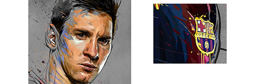 Lionel Messi by Yann Dalon : Art and Illustration : Soccer Bible