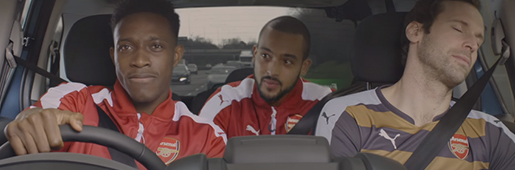 Europecar Road Trip with three Arsenal players : Video : Soccer Bible