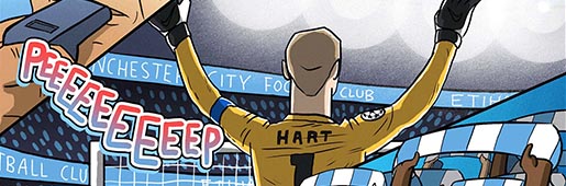 Dan Leydon x Manchester City | Comic Book Gifs : Art and Illustration : Soccer Bible