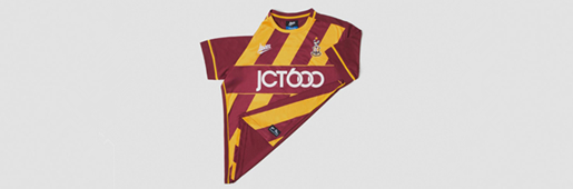 Bradford City 16/17 Shirts shot by The Chimp Store : Football Apparel : Soccer Bible