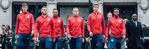 England takeover Nike